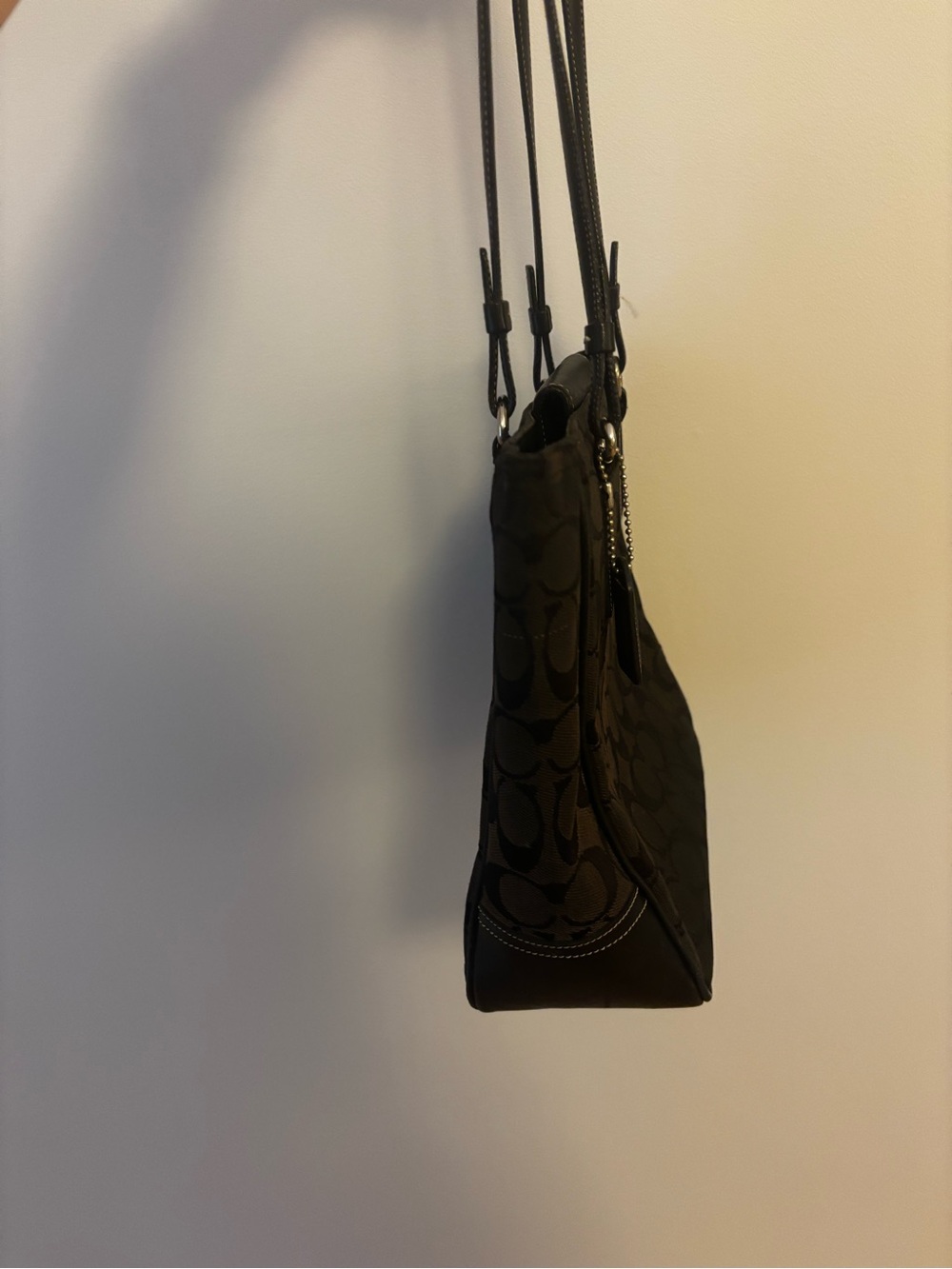 Coach Mocha 2001 Signature Pattern Shoulder Tote - Picture 5 of 10